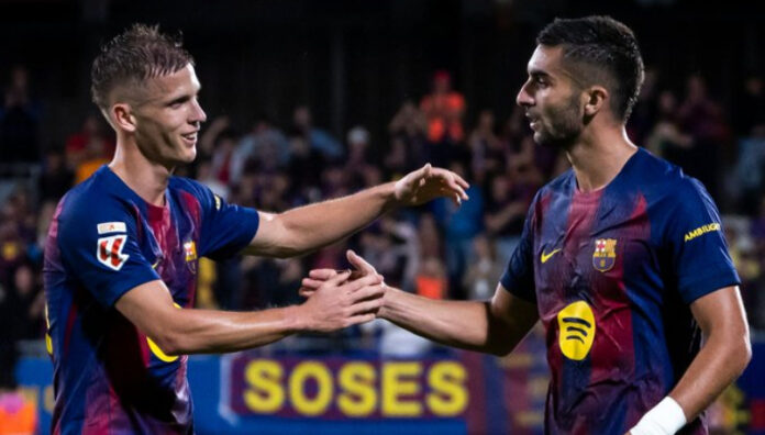 Barcelona goleó al Getafe Barcelona goleó en casa al Getafe y se mantiene a dos puntos del líder Real Madrid en el campeonato español.