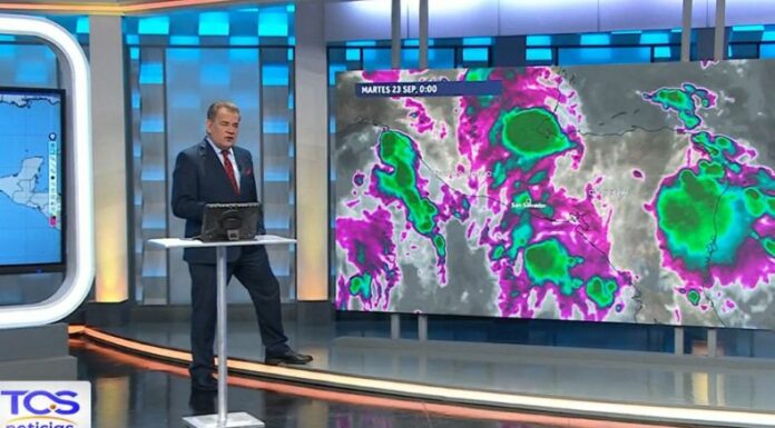 Para toda esta semana se observa mucha nubosidad y lluvias, en los modelos meteorológicos. El viernes o sábado, paso de Onda Tropical.