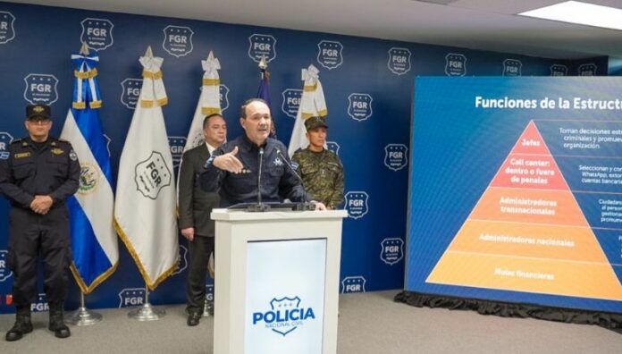 Caso “Escudo Virtual”, desarticulan red transnacional de estafa y extorsión Fiscalía y gabinete de seguridad presentaron avances del caso “Escudo Virtual”, una red transnacional de estafa y extorsión en redes sociales.
