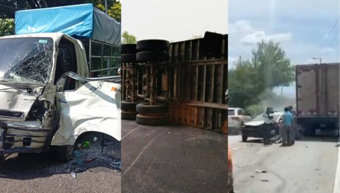 Racha de accidentes dejan al menos 13 personas lesionadas Los accidentes de tránsito registrados en las últimas horas en diferentes puntos del país han dejado al menos 13 personas lesionadas.