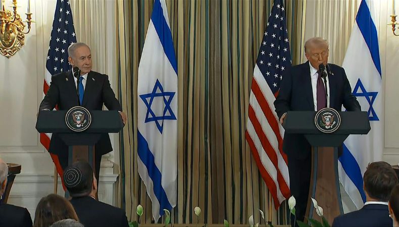 Donald Trump y Benjamin Netanyahu anunciaron este lunes su acuerdo sobre un plan de paz para Gaza propuesto por el mandatario estadounidense.