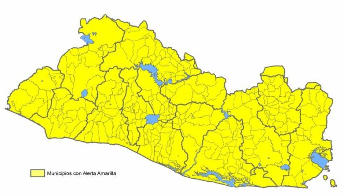 Protección Civil emite alerta amarilla por incremento de lluvias en el país Protección Civil declaró alerta amarilla en todo El Salvador por el incremento de lluvias generado por la Zona de Convergencia Intertropical, una baja presión y una onda tropical.