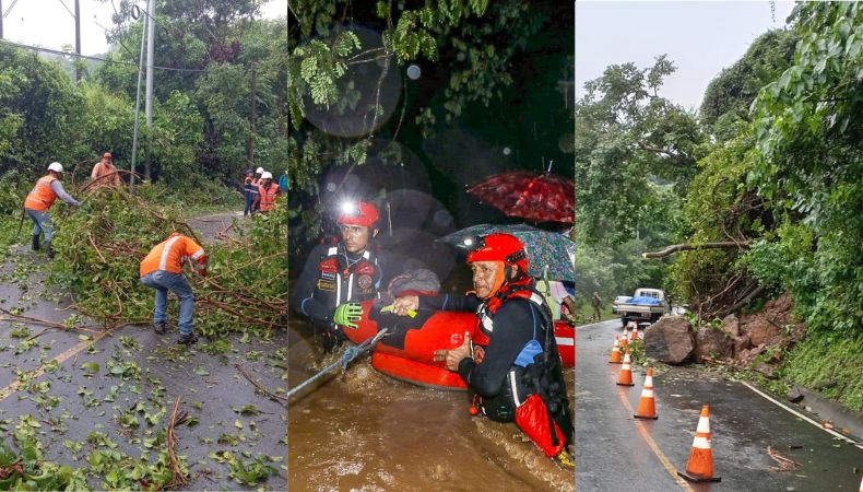 Las lluvias de las últimas horas provocaron derrumbes, árboles caídos y otras afectaciones en Panchimalco, La Unión y San Miguel.