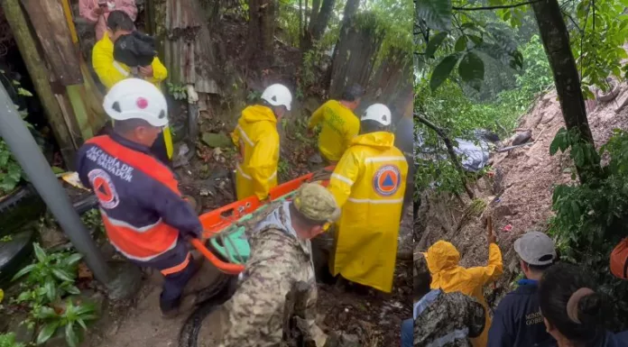 Una mujer murió soterrada tras el colapso de un talud en Ciudad Delgado, provocado por las intensas lluvias de las últimas horas.