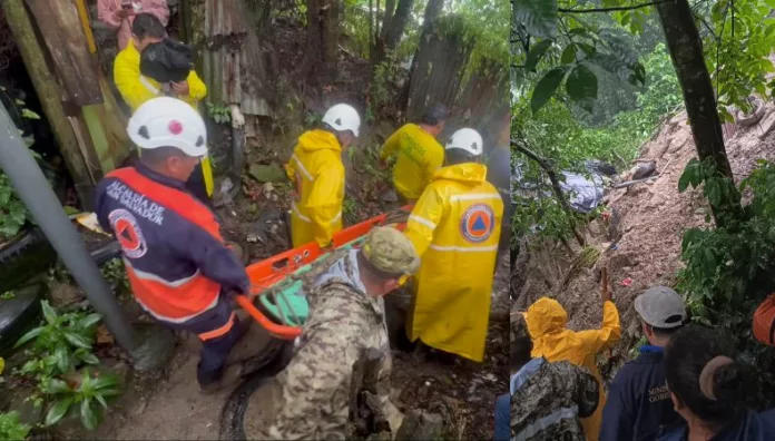 Una mujer murió soterrada en Ciudad Delgado, San Salvador Centro Una mujer murió soterrada tras el colapso de un talud en Ciudad Delgado, provocado por las intensas lluvias de las últimas horas.