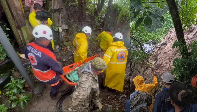 Una mujer murió soterrada tras el colapso de un talud en Ciudad Delgado, provocado por las intensas lluvias de las últimas horas.