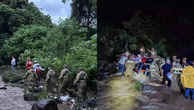 Una mujer de 34 años y su hijo de 5 perdieron la vida al intentar cruzar una quebrada en la colonia Remaguiza, en San Vicente.