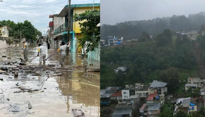 Las lluvias torrenciales que afectan desde la semana pasada varios estados del centro y el este de México han dejado más de 60 muertos y una cantidad similar de desaparecidos.