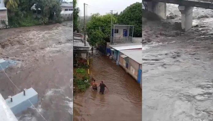 Río Chilama se desborda tras intensas lluvias en La Libertad Las precipitaciones registradas en las últimas horas ocasionaron el desbordamiento del río Chilama en La Libertad.