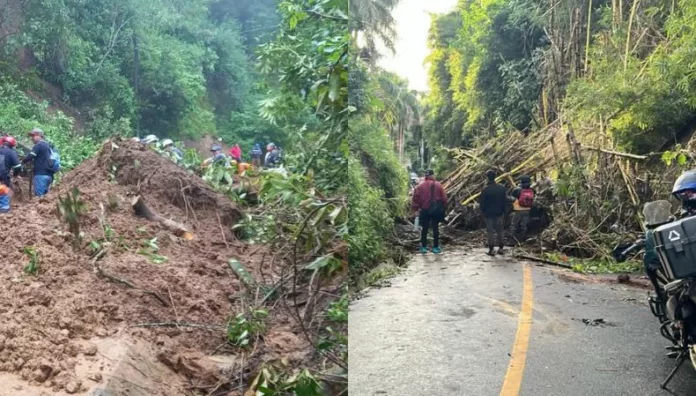 Derrumbes afectan vías en Comasagua, La Libertad Sur Varios derrumbes registrados en Comasagua, La Libertad Sur, mantienen bloqueadas al menos dos calles principales.