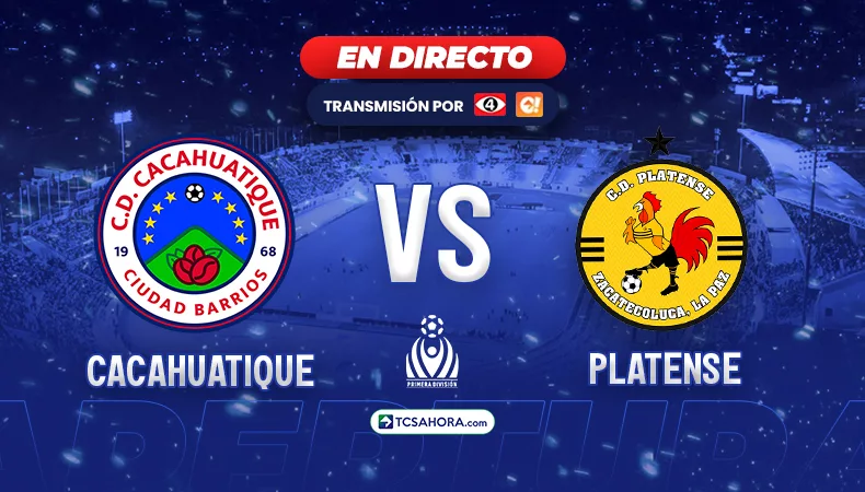 PORTADA CACAHUATIQUE VS PLATENSE Repasa los detalles del partido de la fecha 17 del Torneo Apertura 2025 de la Liga Mayor de Fútbol entre Cacahuatique y Platense.