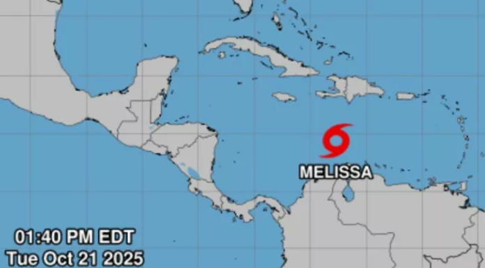 La tormenta tropical Melissa se ha formado en el mar Caribe. Podría convertirse en huracán el fin de semana, informa el Centro Nacional de Huracanes