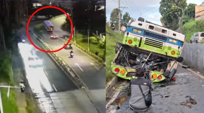 Al menos 47 personas resultaron heridas cuando un bus urbano cayó del puente Tinco en Mixco, Guatemala, durante la madrugada de este miércoles.