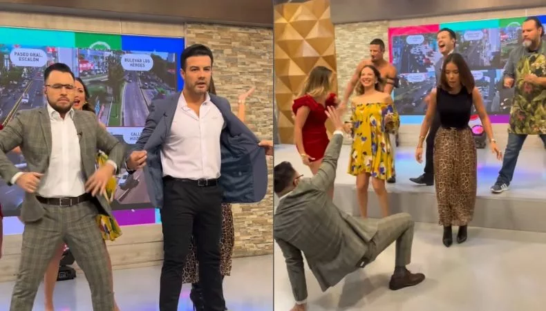 El “movimiento sexy” que hicieron todos los conductores de “Viva la Mañana” Los presentadores de la revista matutina de Canal 2 revivieron el ritmo de “Bomba” de Azul Azul en un video compartido en las redes del programa, que desbordó energía, baile y diversión.