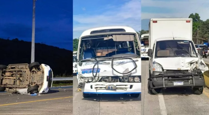 En las últimas horas se han registrado accidentes de tránsito, que han dejado al menos 11 personas lesionadas.