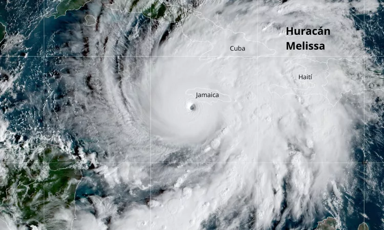 El desplazamiento del huracán Melissa es particularmente lento, se queda más tiempo en áreas determinadas, donde la lluvia y el viento generan destrucción