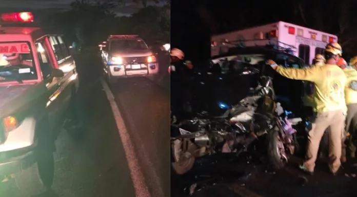 Durante las últimas 24 horas, varios accidentes de tránsito se registraron en distintos puntos del país, los cuales dejaron al menos diez personas lesionadas.