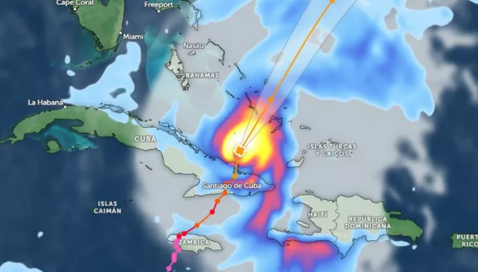 Huracán Melissa llega a Cuba con intensidad de categoría 3 El poderoso huracán tocó tierra el miércoles en el este de Cuba con vientos máximos sostenidos de 195 km/h, después de degradarse a categoría 3.