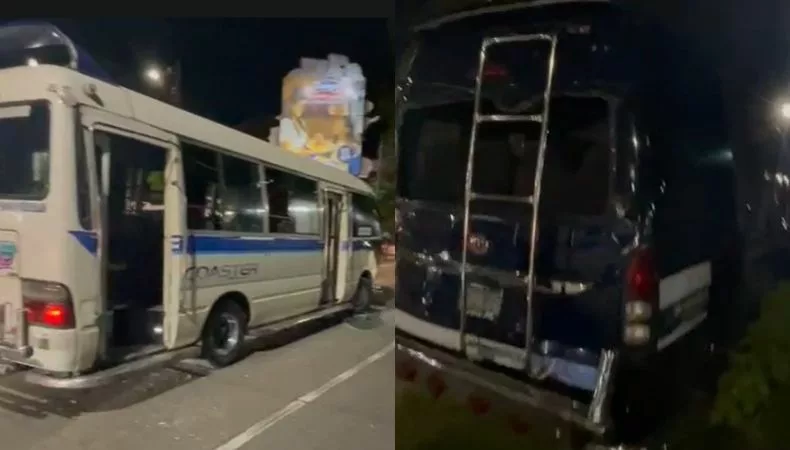 Varios lesionados en accidente ocurrido en carretera Panamericana Un accidente de tránsito entre dos microbuses se registró la tarde de este martes en la carretera Panamericana en dirección hacia Santa Tecla.
