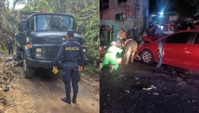 En las últimas horas, equipos de socorro atendieron al menos tres accidentes de tránsito en diferentes puntos del país, los cuales dejaron como resultado dos personas fallecidas y 11 lesionadas.