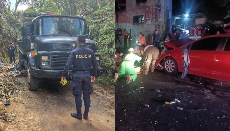 En las últimas horas, equipos de socorro atendieron al menos tres accidentes de tránsito en diferentes puntos del país, los cuales dejaron como resultado dos personas fallecidas y 11 lesionadas.