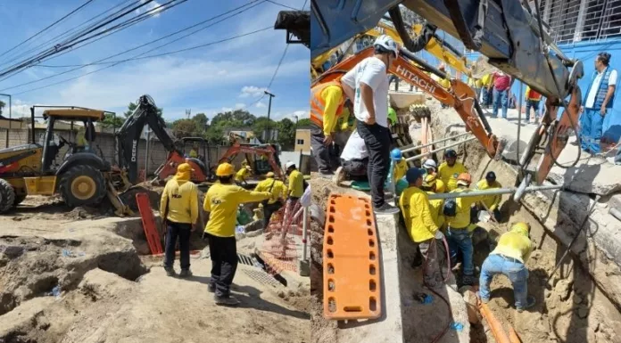 Dos trabajadores murieron y otros dos resultaron lesionados al quedar soterrados en una obra en el centro de San Salvador.
