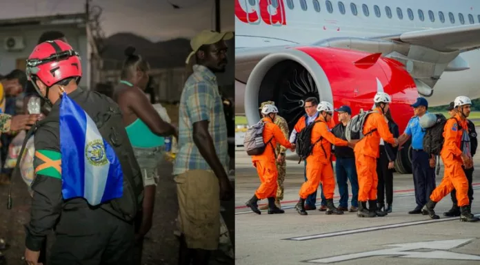 Esta mañana arribó al país el primer contingente de salvadoreños que participó en la misión de ayuda humanitaria en Jamaica, tras el paso del huracán Melissa.