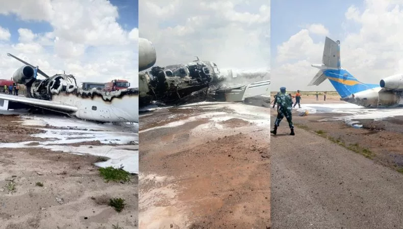 El ministro de Minas de la República Democrática del Congo y miembros de su equipo sobrevivieron a un accidente de avión durante un aterrizaje.