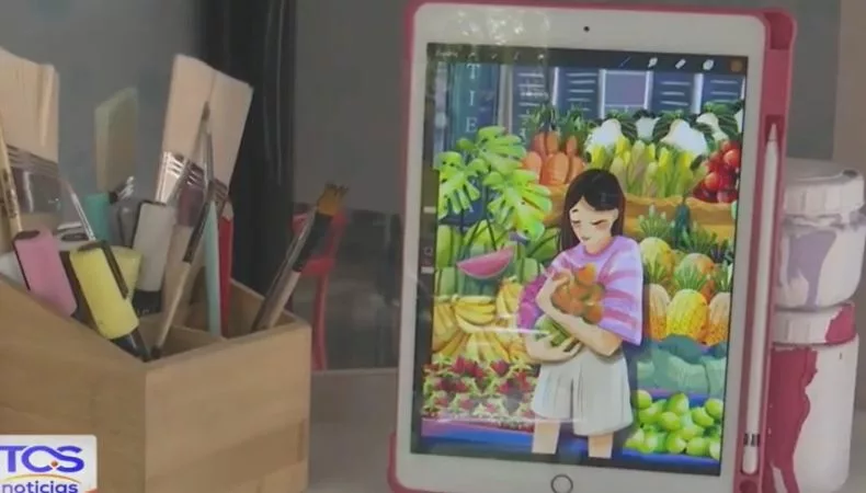 La constancia y disciplina en la técnica digital permiten que la ilustración trascienda hacia grandes murales.