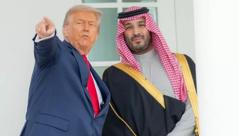 Donald Trump recibió este martes en la Casa Blanca al príncipe heredero de Arabia Saudita, Mohamed bin Salmán.