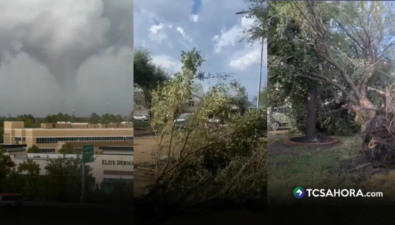Un tornado que cruzó áreas residenciales al norte de Houston dañó más de 100 hogares, arrancó techos, derribó árboles y líneas eléctricas.