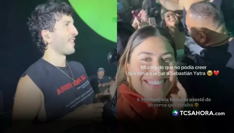 La conductora de “Llévatelo” compartió un video que dejó claro lo cerca que estuvo del cantante durante su show en el Gimnasio Nacional.