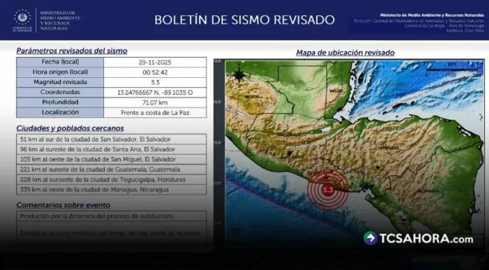Esta madrugada, el Ministerio de Medio Ambiente reportó un sismo de magnitud 5.3, con epicentro frente a la costa de La Paz.