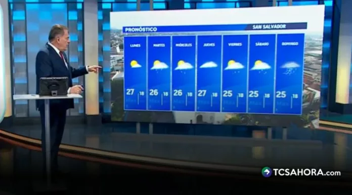 Hay posibilidad de lluvia en la zona nororiental y en la cordillera Apaneca–Ilamatepec. Esta semana, sin frentes fríos ni vientos nortes.