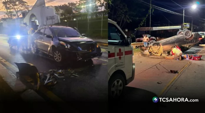 Varios accidentes de tránsito ocurridos en las últimas horas han dejado al menos siete personas lesionadas.