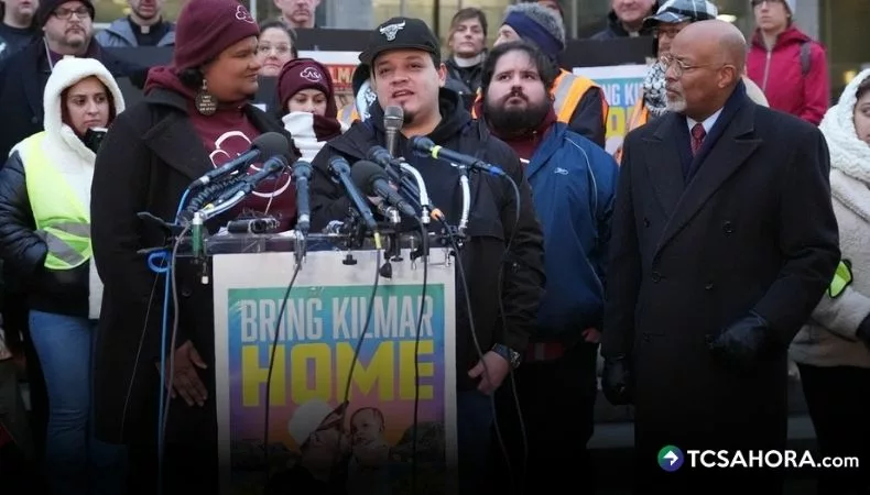 Kilmar Ábrego García fue visto públicamente por primera vez tras su liberación
