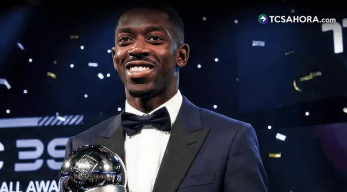 El delantero francés del PSG, Ousmane Dembélé fue elegido este martes por la FIFA como el ganador de el The Best 2025.