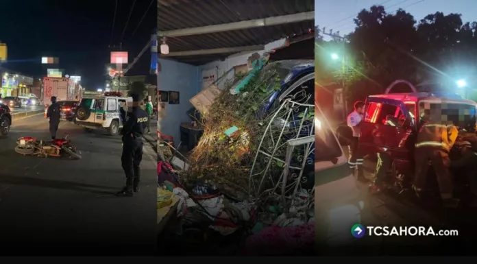 Un motociclista accidentado, un microbús que chocó con un camión y un conductor atrapado tras impactar contra un poste fueron parte de varios accidentes registrados durante la noche del martes y la madrugada de este miércoles.