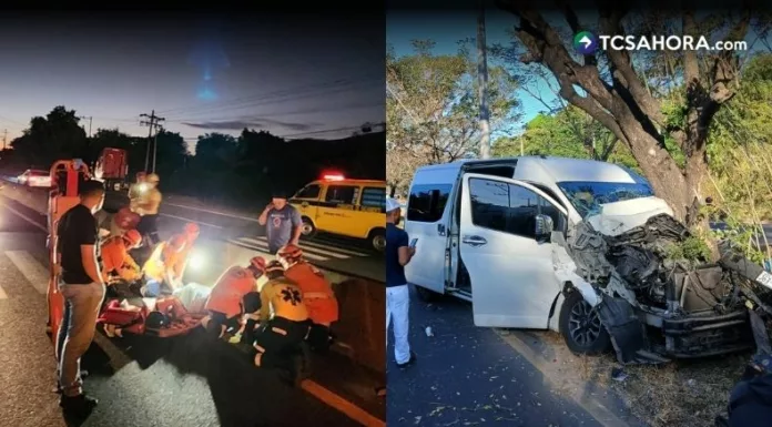 Al menos 16 personas resultaron lesionadas en varios accidentes de tránsito ocurridos este domingo en distintos puntos de El Salvador.