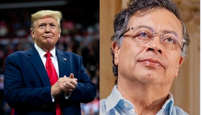 Trump envía mensaje a Petro: El presidente Donald Trump dijo que su homólogo colombiano, Gustavo Petro tiene fábricas de cocaína y advirtió que