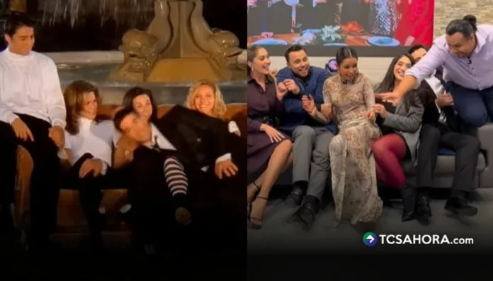 Conductores de Viva la Mañana se convierten en los actores de “Friends” Henry Urbina, Larissa Graniello, Ana Cortez, Ale Retana, Mario Sibrián y el Chef Beltrán llevaron al set de “Viva la Mañana” una recreación directa del intro de “Friends”.