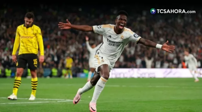El brasileño Vinícius Jr mantuvo su espectacular racha marcando goles en las finales que disputa con el Real Madrid.