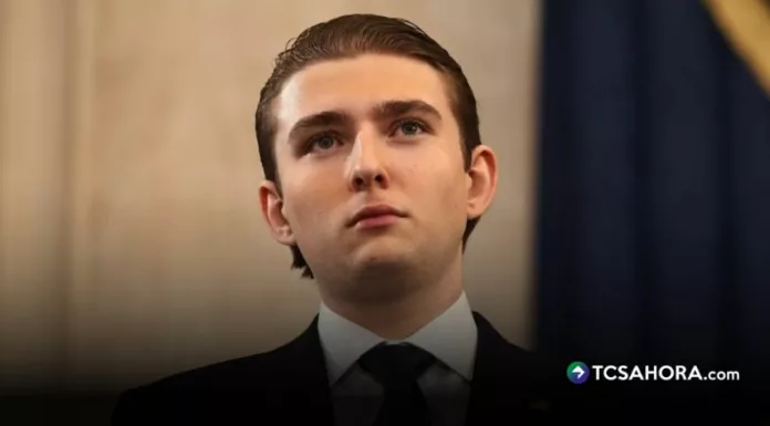 En un tribunal de Londres, una mujer aseguró que el hijo menor del presidente Donald Trump actuó al ver cómo era agredida por su expareja.