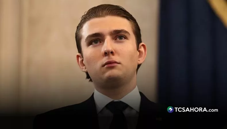 Barron Trump salva a una mujer que era agredida por su expareja