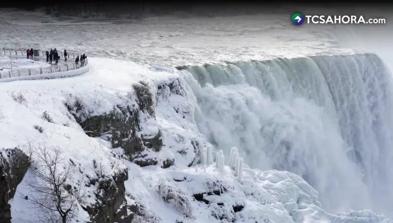 Vórtice polar congela parcialmente las Cataratas del Niágara