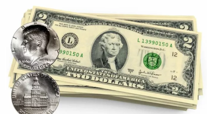 Son poco comunes, pero los billetes de $2 dólares y las monedas de 50 centavos son de curso legal en El Salvador, informa el Banco Central de Reserva