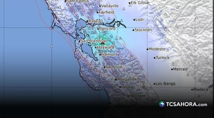 Un enjambre sísmico sacudió este lunes el Área de la Bahía de San Francisco, California, con más de veinte temblores durante la mañana.