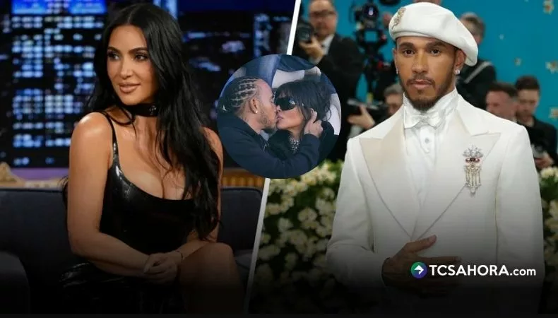 ¡Tremendo beso! Así hizo oficial Kim Kardashian su romance con Lewis Hamilton