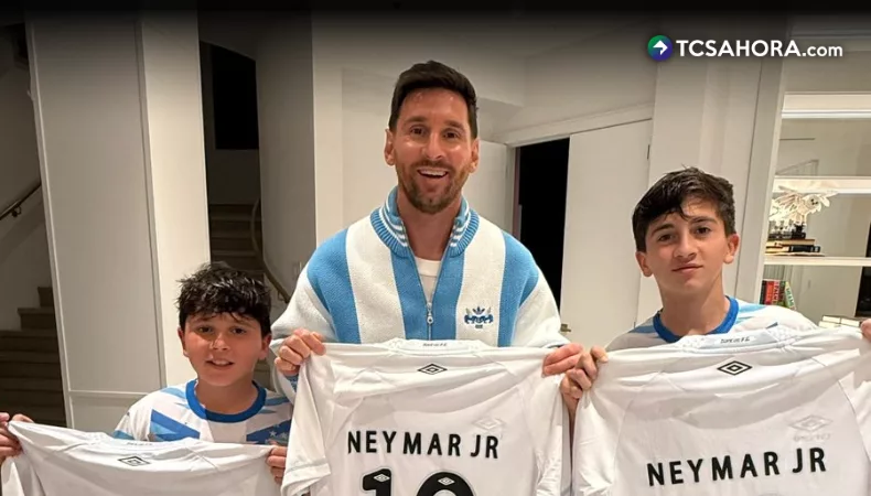 Este fue el regalo de Neymar a Messi y sus hijos
