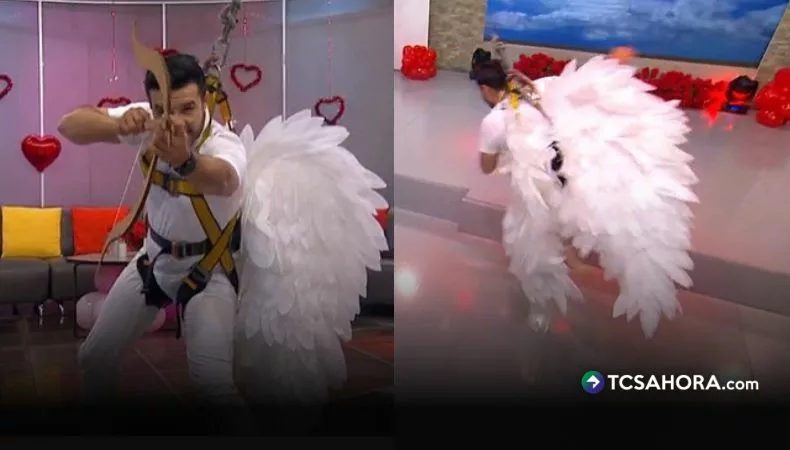 ¡Cupido llega a «Viva la Mañana» y casi se cae!